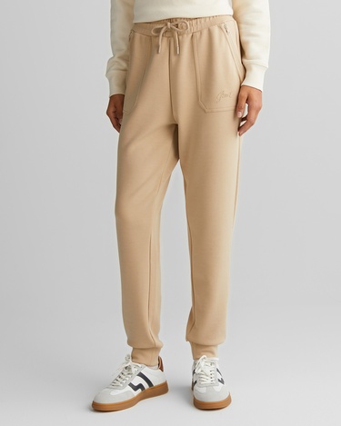  GANT Kadın Bej Regular Fit Logolu Eşofman Altı