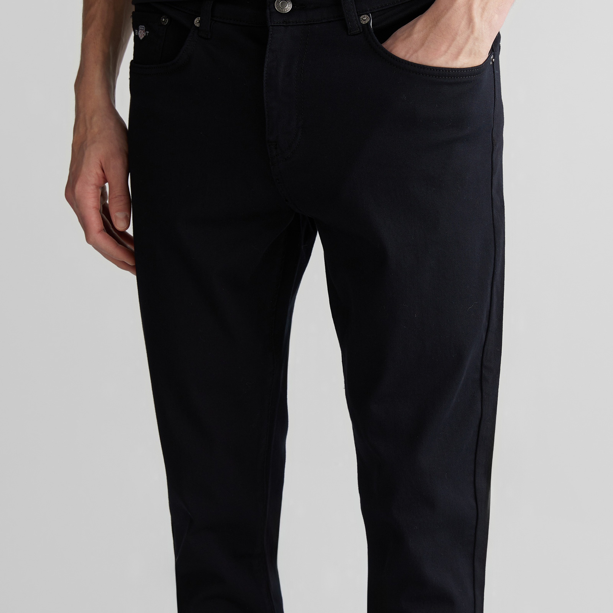 GANT Erkek Siyah Slim Fit Pantolon