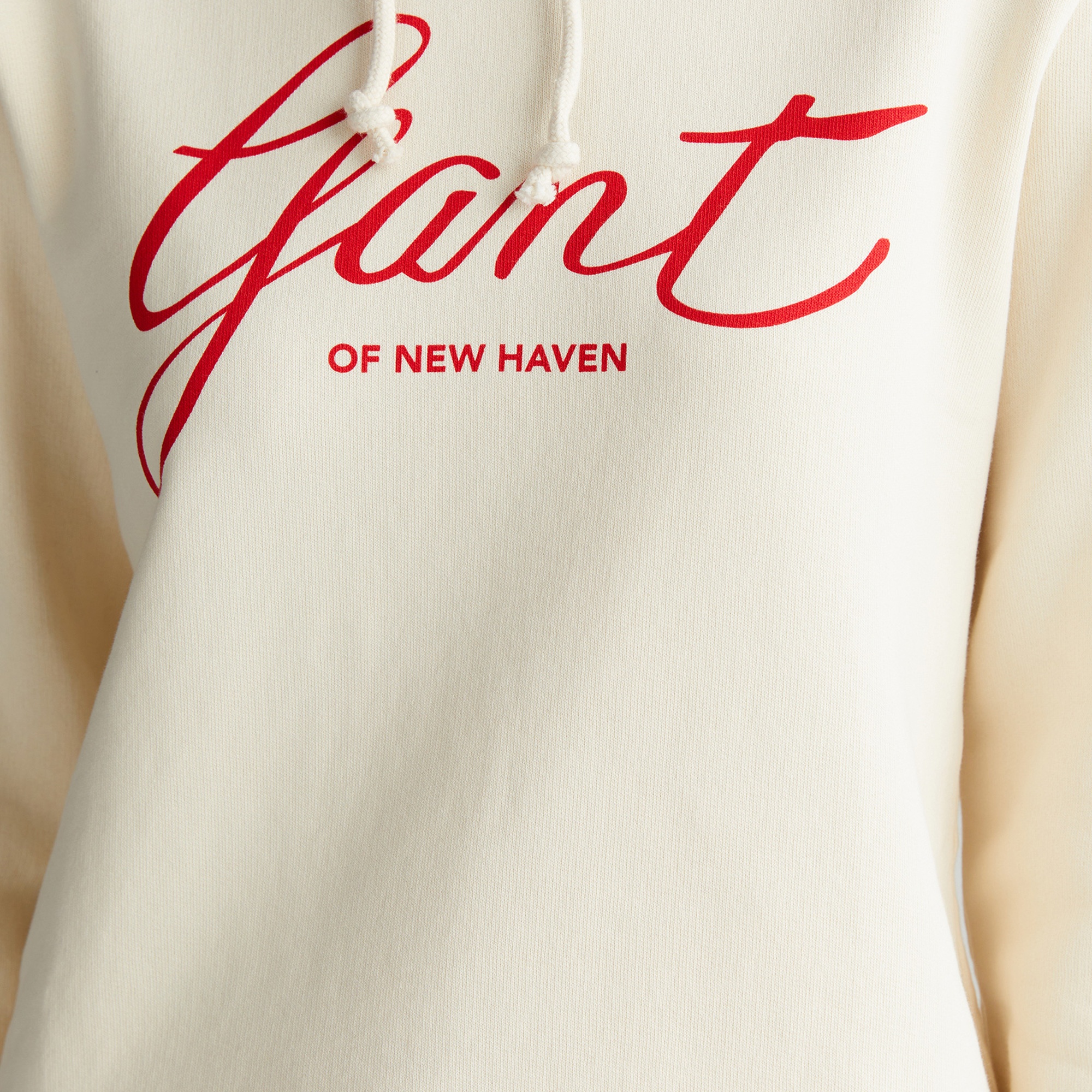 GANT Kadın Krem Relaxed Fit Kapüşonlu Logolu Sweatshirt