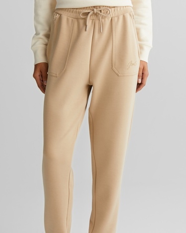  GANT Kadın Bej Regular Fit Logolu Eşofman Altı