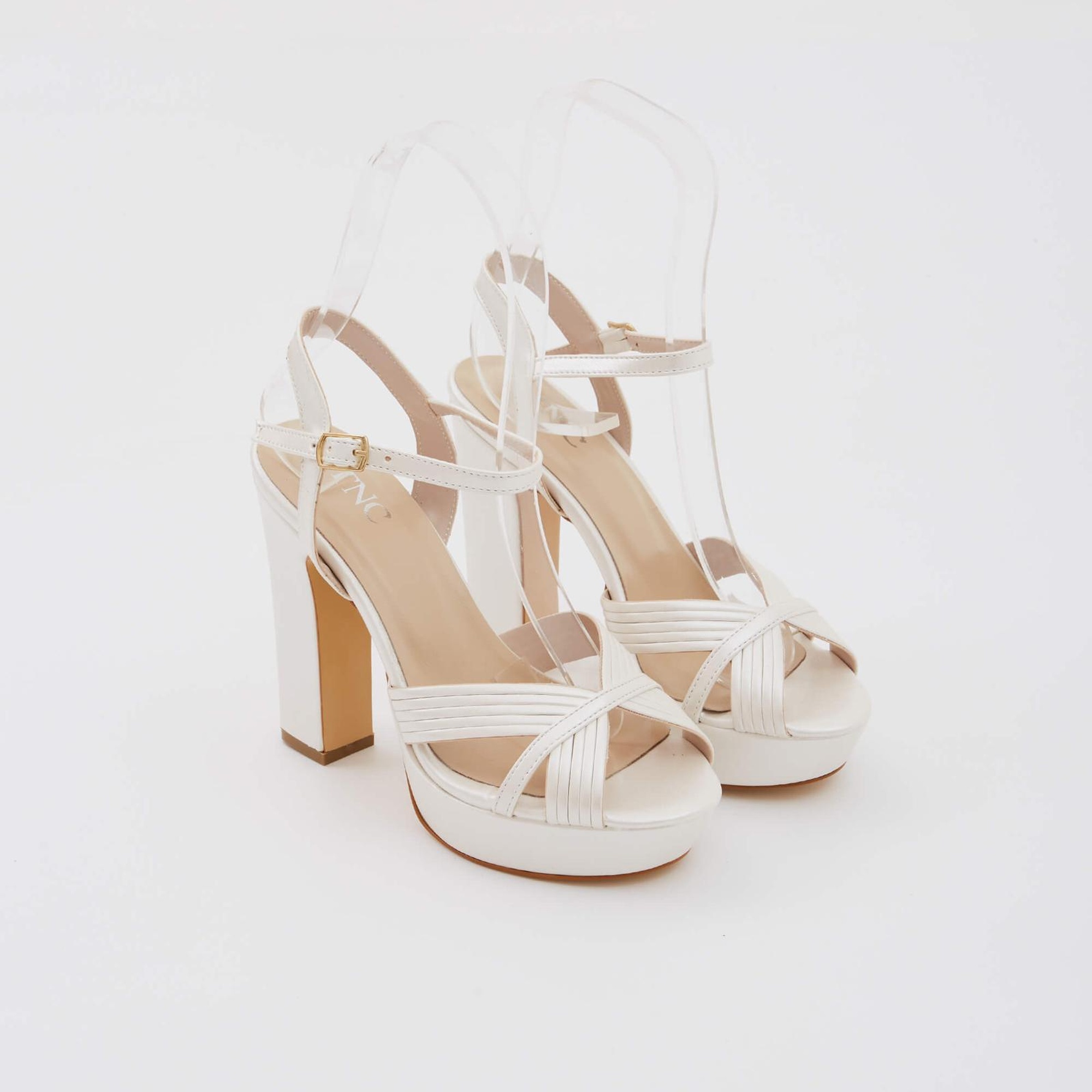 Tamer Tanca Kadın Vegan Beyaz Topuklu Ayakkabı