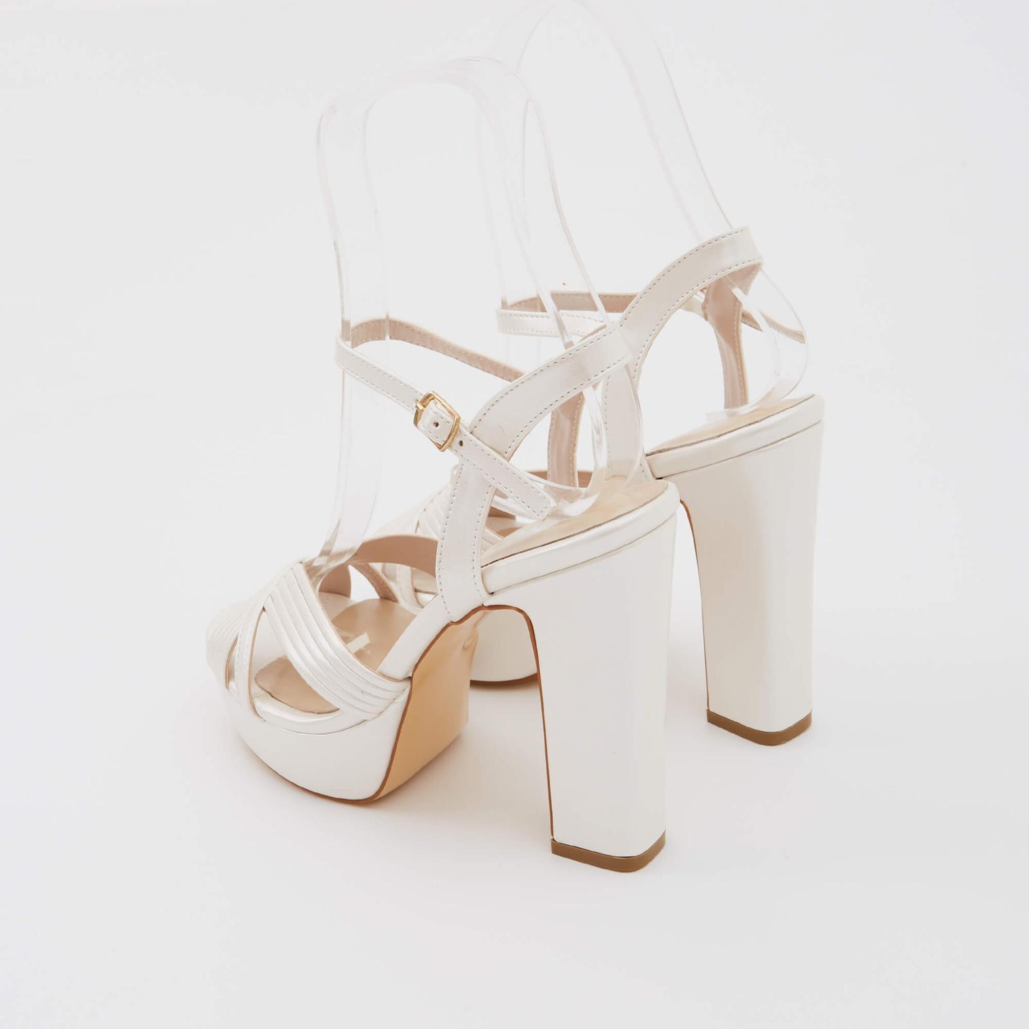 Tamer Tanca Kadın Vegan Beyaz Topuklu Ayakkabı