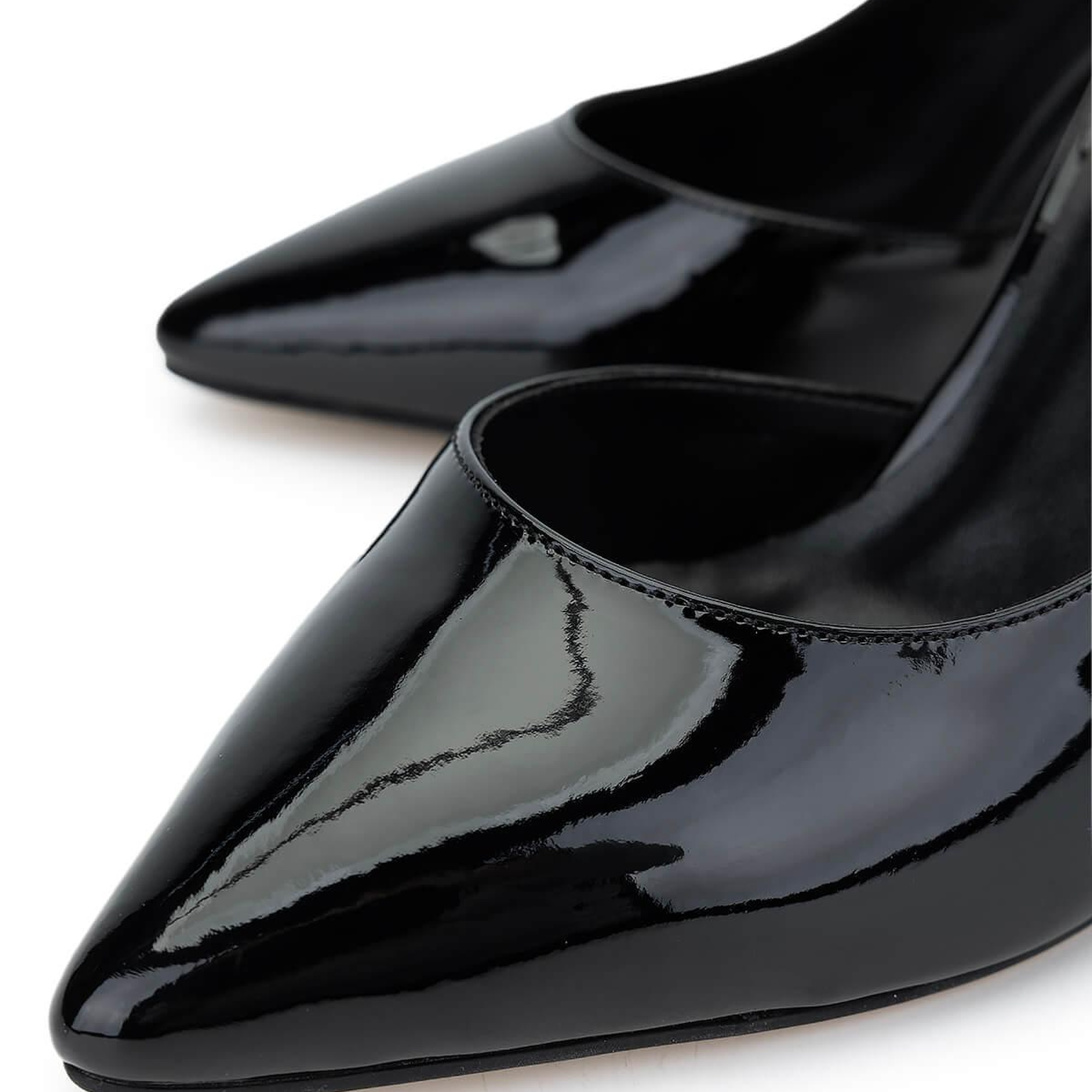 Tamer Tanca Kadın Vegan Siyah Rugan Topuklu & Stiletto Ayakkabı