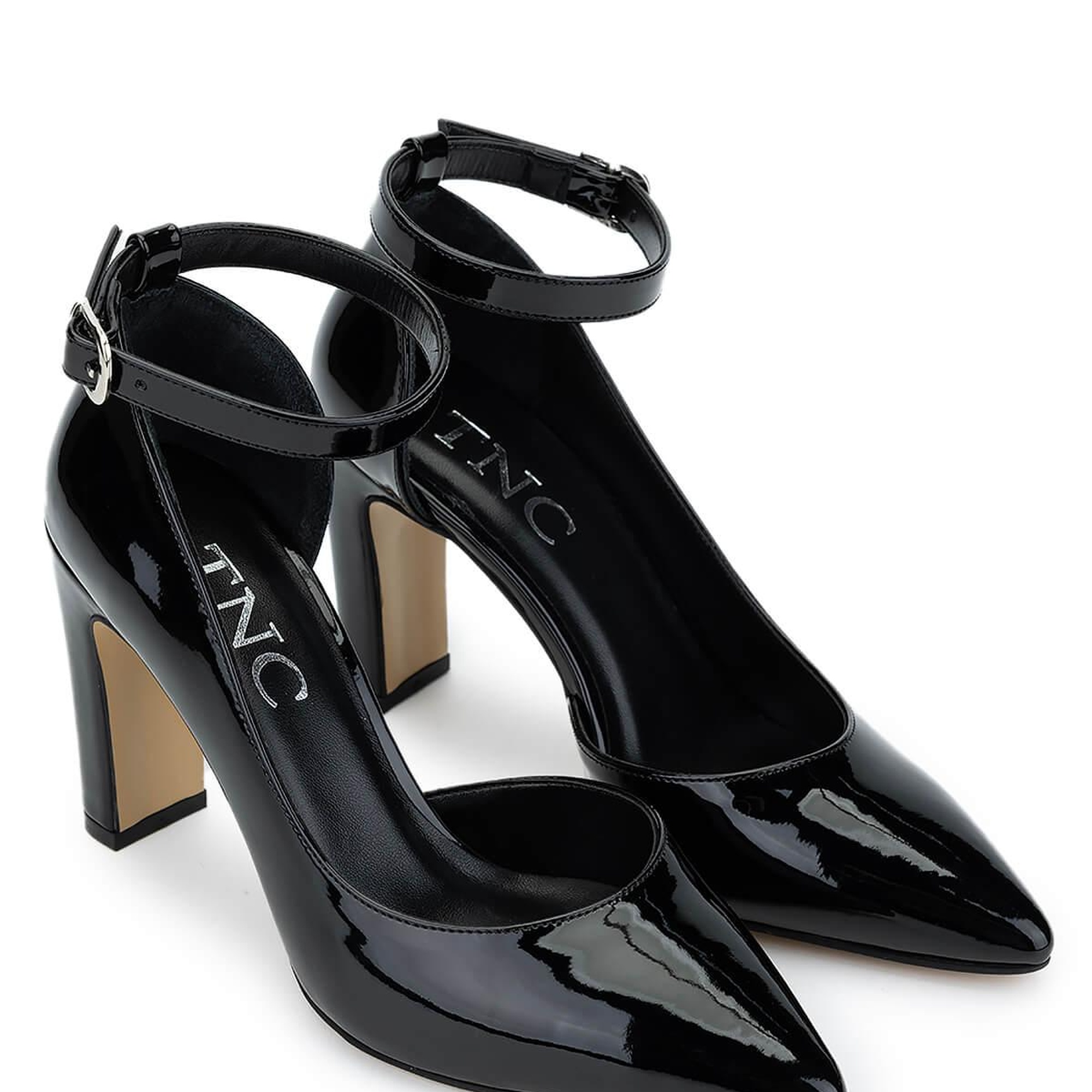 Tamer Tanca Kadın Vegan Siyah Rugan Topuklu & Stiletto Ayakkabı