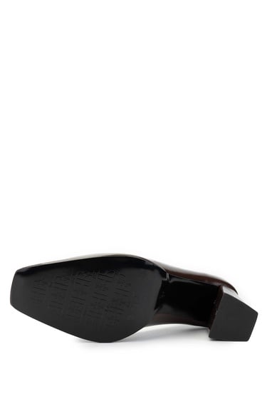  Tamer Tanca Kadın Vegan Kahverengi Topuklu Ayakkabı