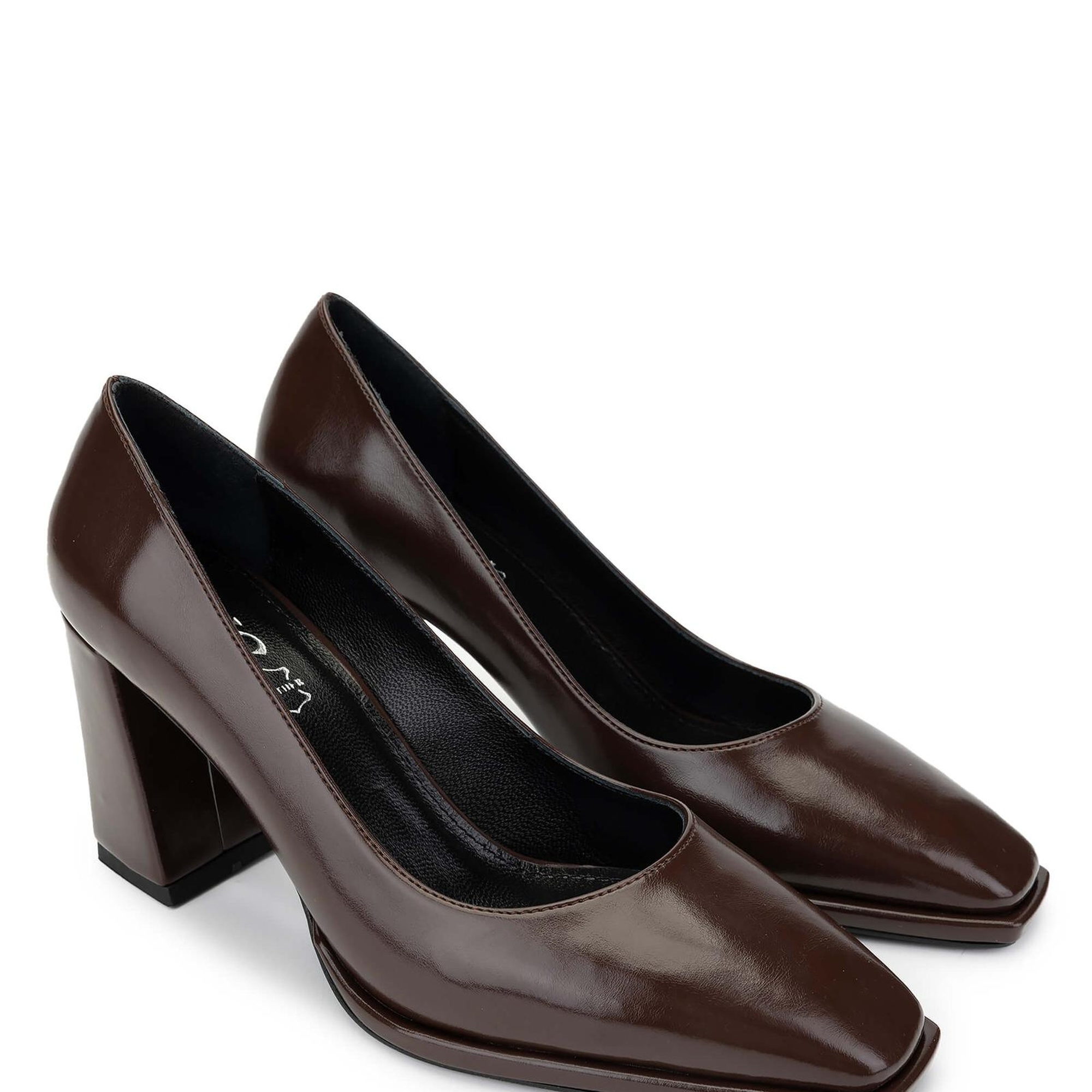 Tamer Tanca Kadın Vegan Kahverengi Topuklu Ayakkabı