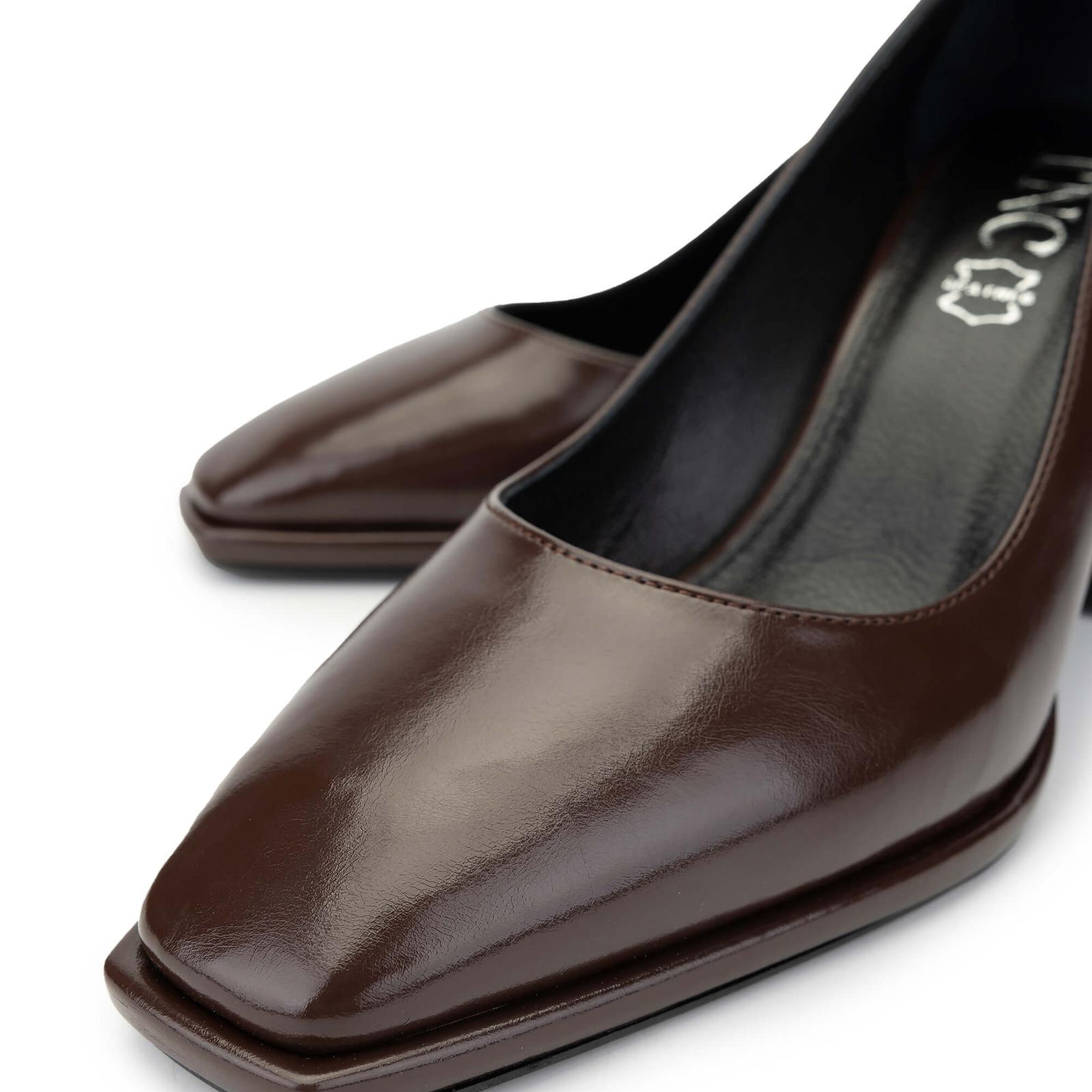 Tamer Tanca Kadın Vegan Kahverengi Topuklu Ayakkabı