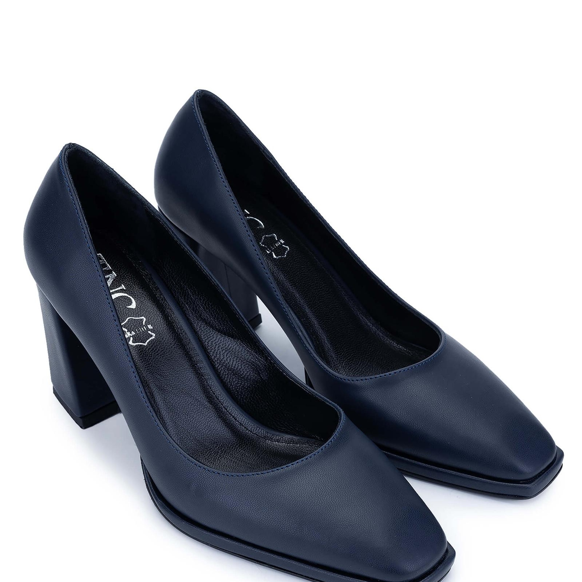 Tamer Tanca Kadın Vegan Lacivert Topuklu Ayakkabı