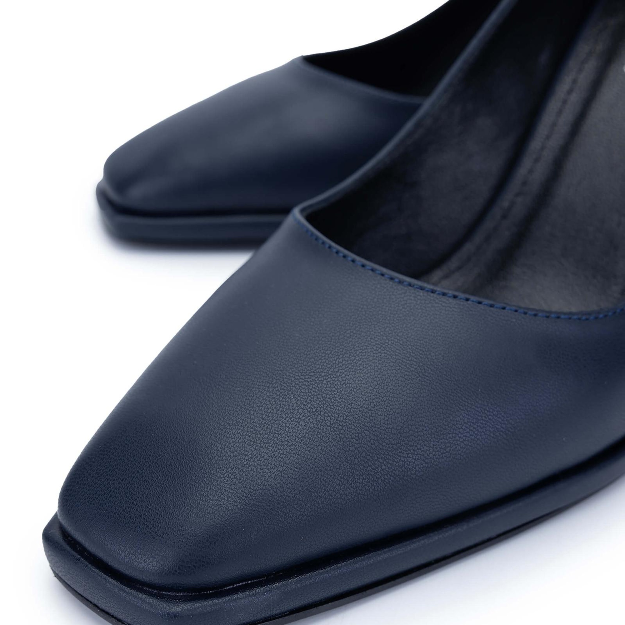 Tamer Tanca Kadın Vegan Lacivert Topuklu Ayakkabı