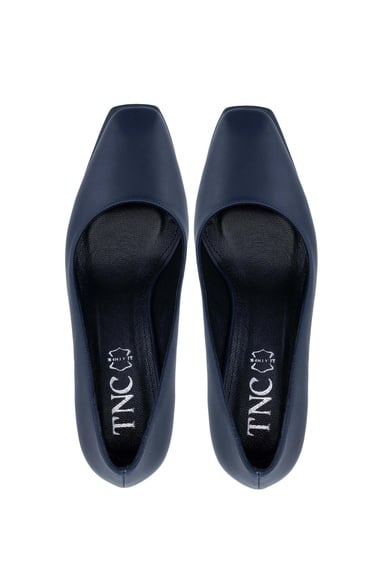  Tamer Tanca Kadın Vegan Lacivert Topuklu Ayakkabı