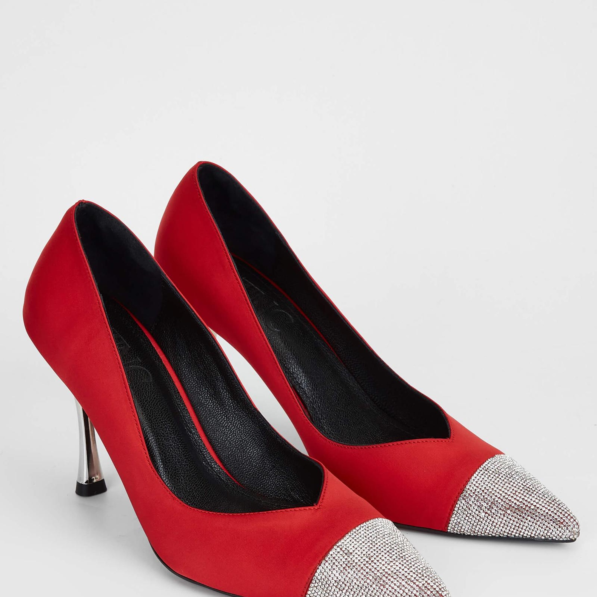 Tamer Tanca Kadın Tekstil Kırmızı Topuklu Ayakkabı