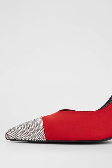  Tamer Tanca Kadın Tekstil Kırmızı Topuklu Ayakkabı