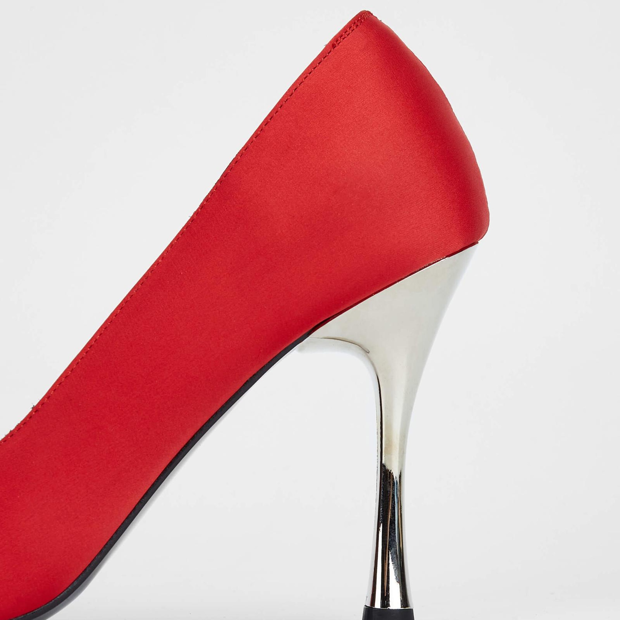 Tamer Tanca Kadın Tekstil Kırmızı Topuklu Ayakkabı