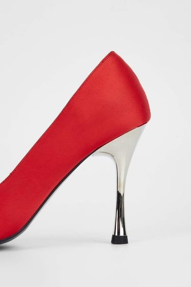  Tamer Tanca Kadın Tekstil Kırmızı Topuklu Ayakkabı