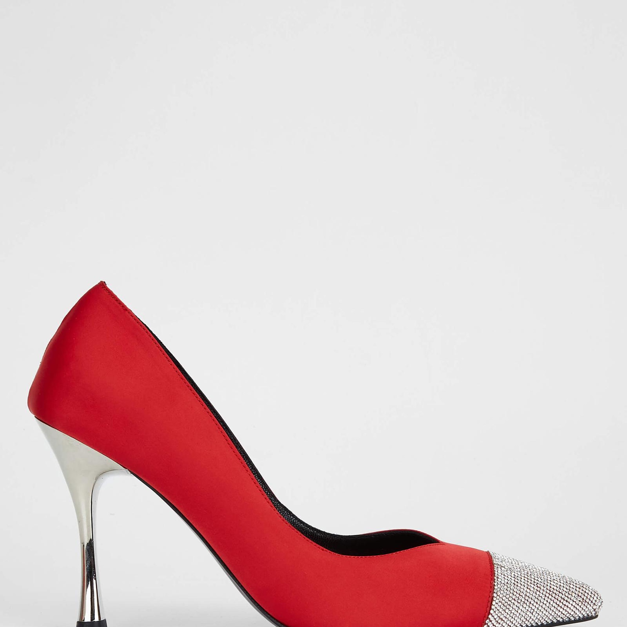 Tamer Tanca Kadın Tekstil Kırmızı Topuklu Ayakkabı