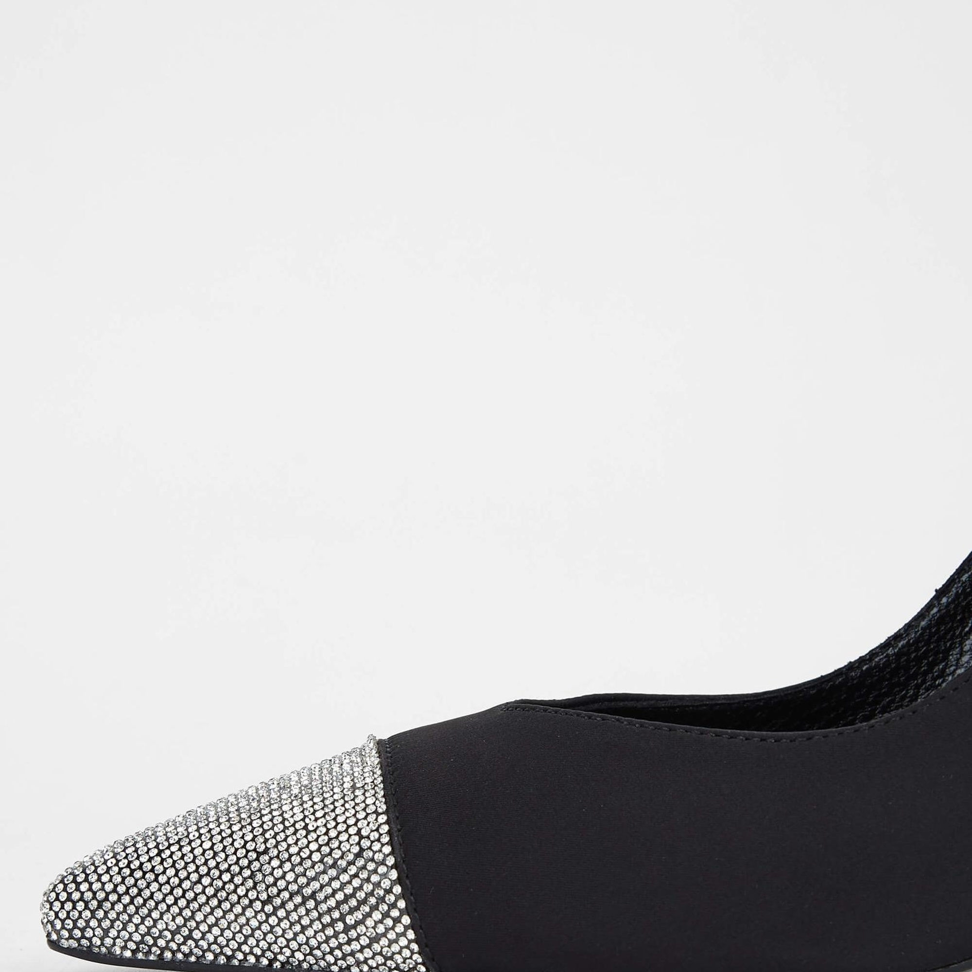 Tamer Tanca Kadın Tekstil Siyah Saten Topuklu Ayakkabı