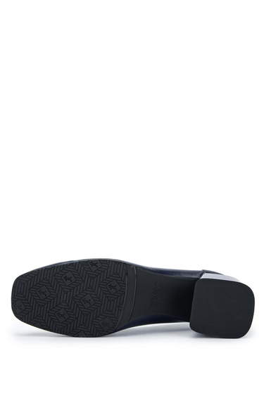  Tamer Tanca Kadın Hakiki Deri Lacivert Topuklu Ayakkabı