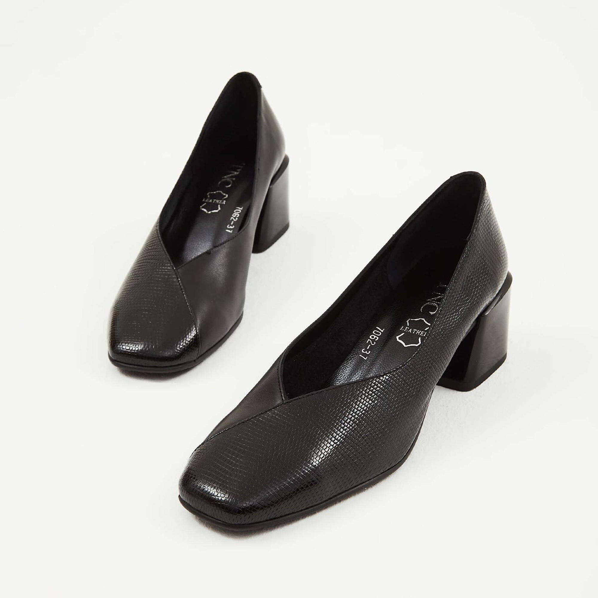 Tamer Tanca Kadın Hakiki Deri Siyah Topuklu Ayakkabı