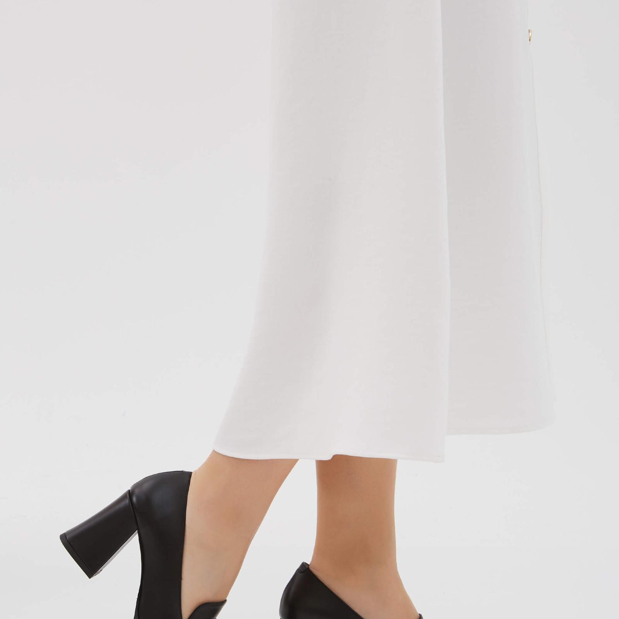 Tamer Tanca Kadın Hakiki Deri Siyah Deri Topuklu Ayakkabı