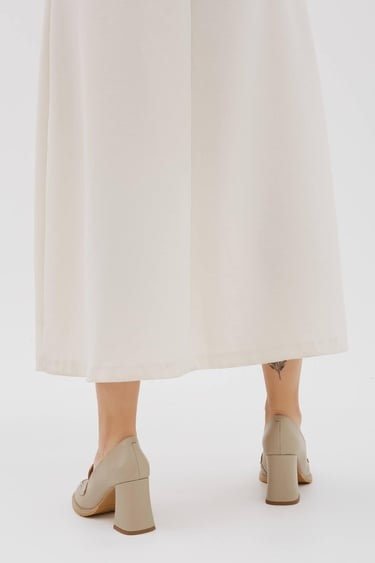  Tamer Tanca Kadın Hakiki Deri Taş Topuklu Ayakkabı