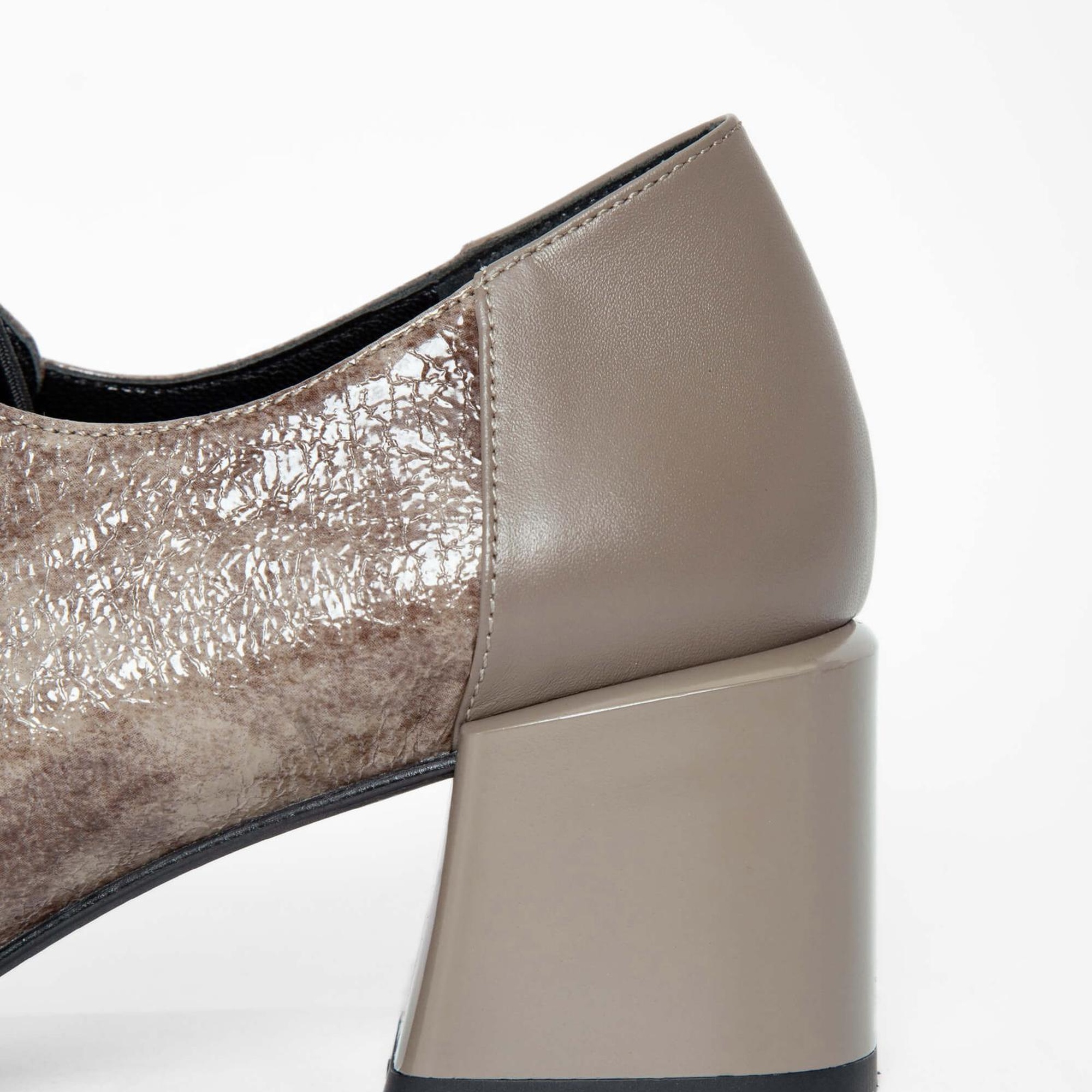 Tamer Tanca Kadın Hakiki Deri Vizon Rugan Topuklu Ayakkabı