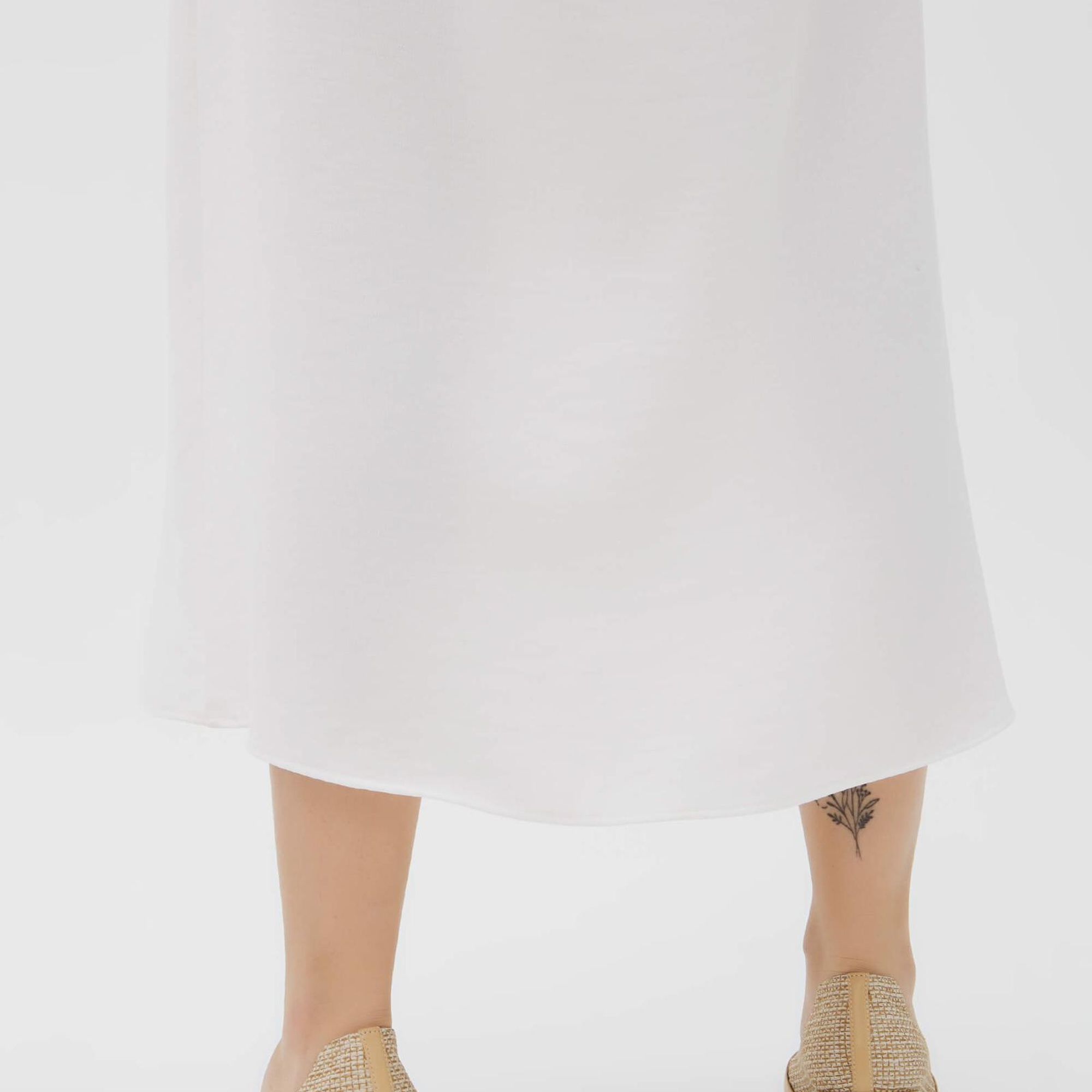 Tamer Tanca Kadın Hakiki Deri Bej Keten Topuklu Ayakkabı