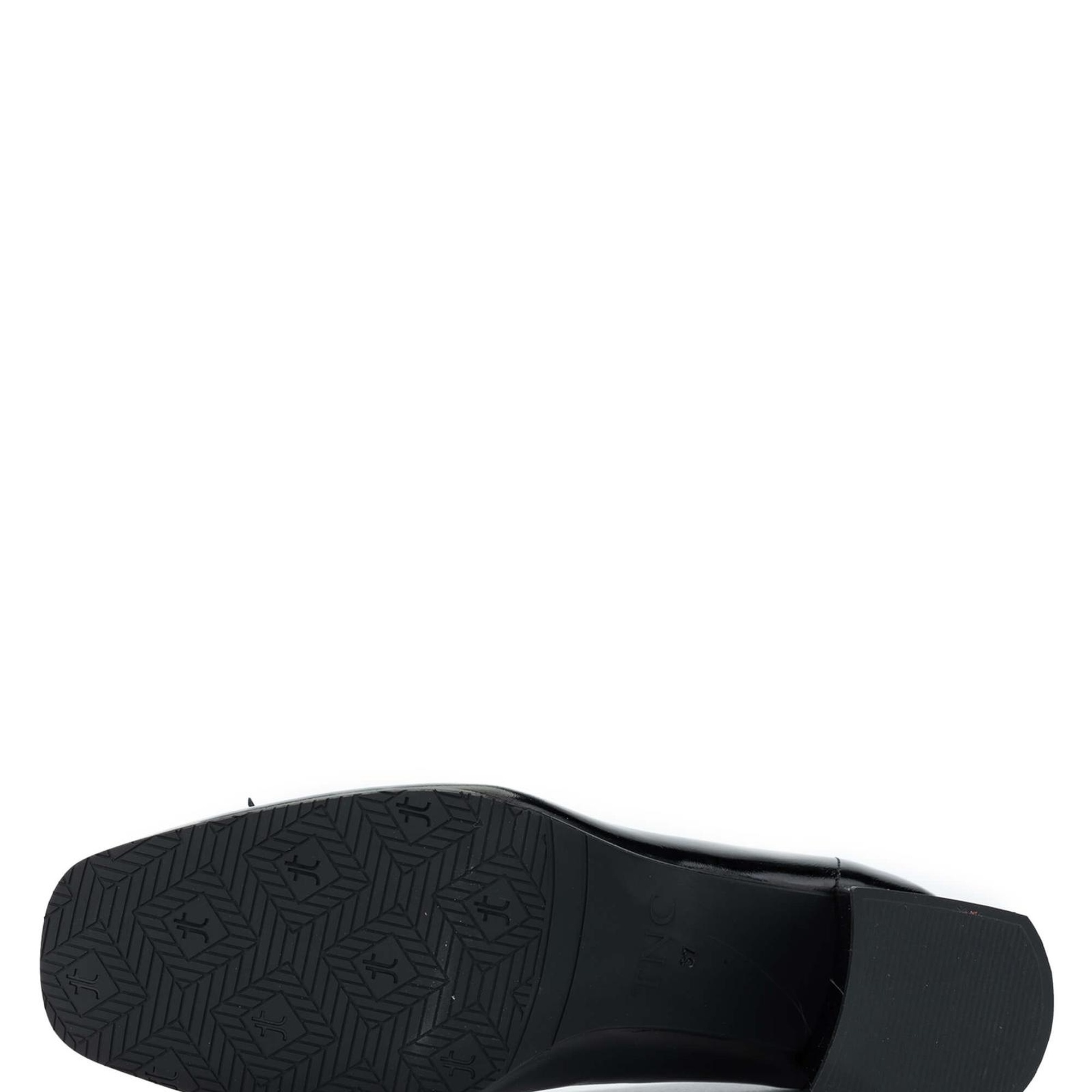 Tamer Tanca Kadın Hakiki Deri Siyah Rugan Topuklu Ayakkabı