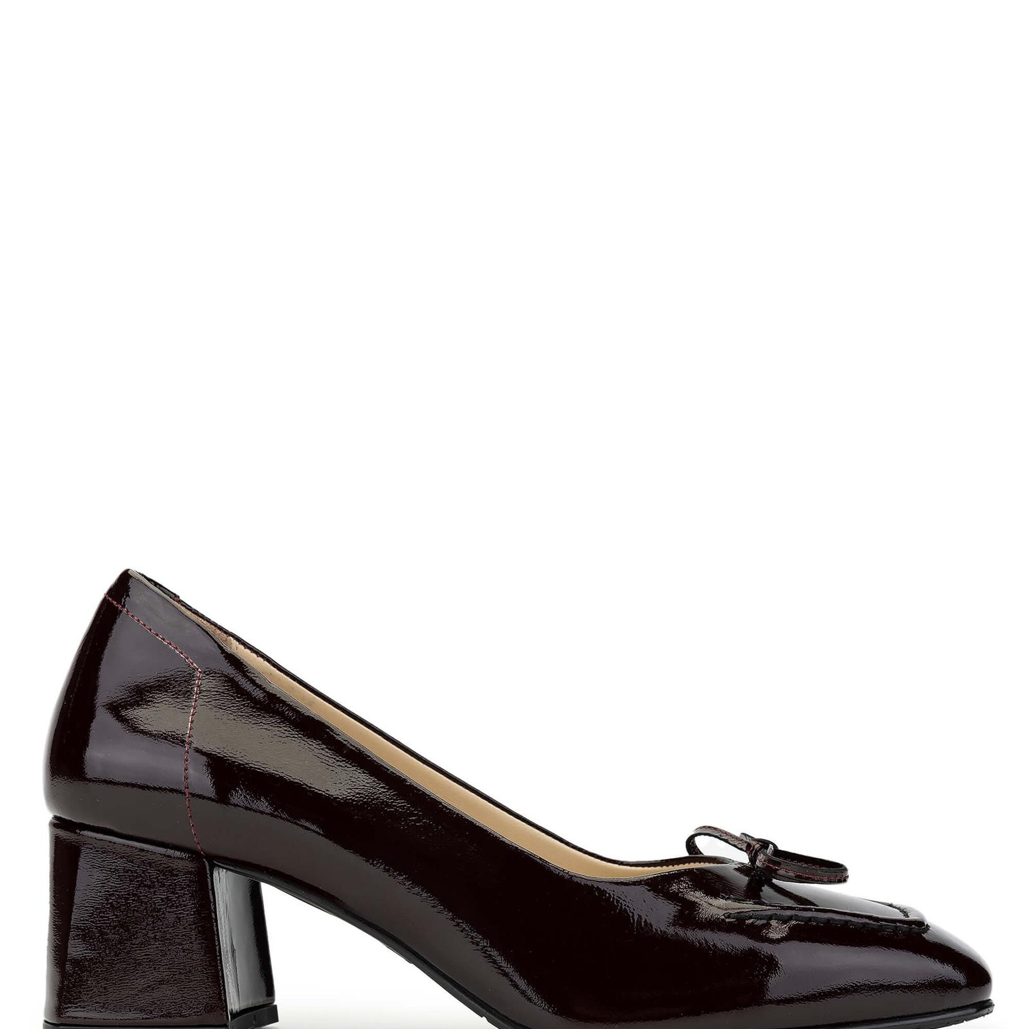 Tamer Tanca Kadın Hakiki Deri Bordo Topuklu Ayakkabı