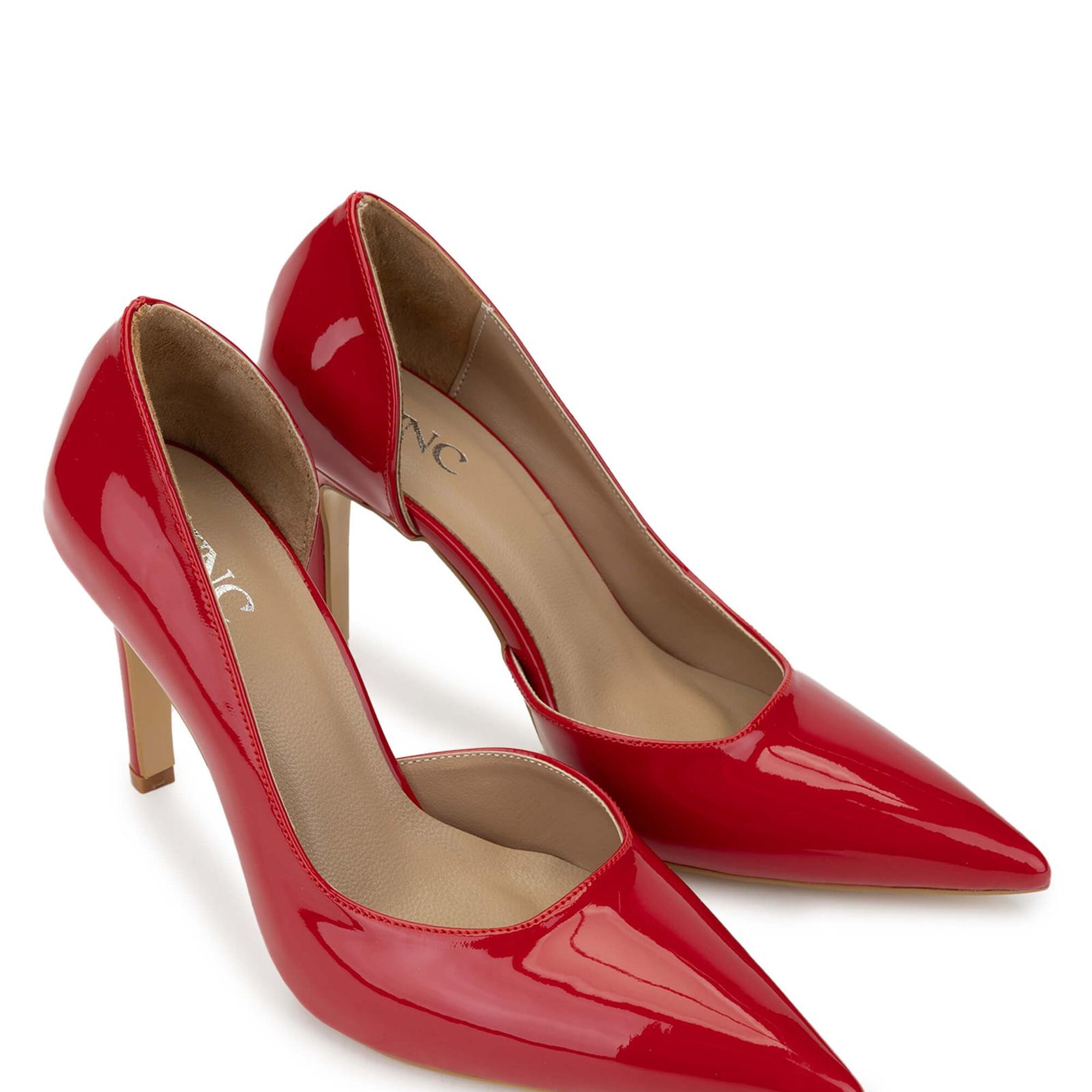 Tamer Tanca Kadın Vegan Kırmızı Rugan Topuklu Ayakkabı