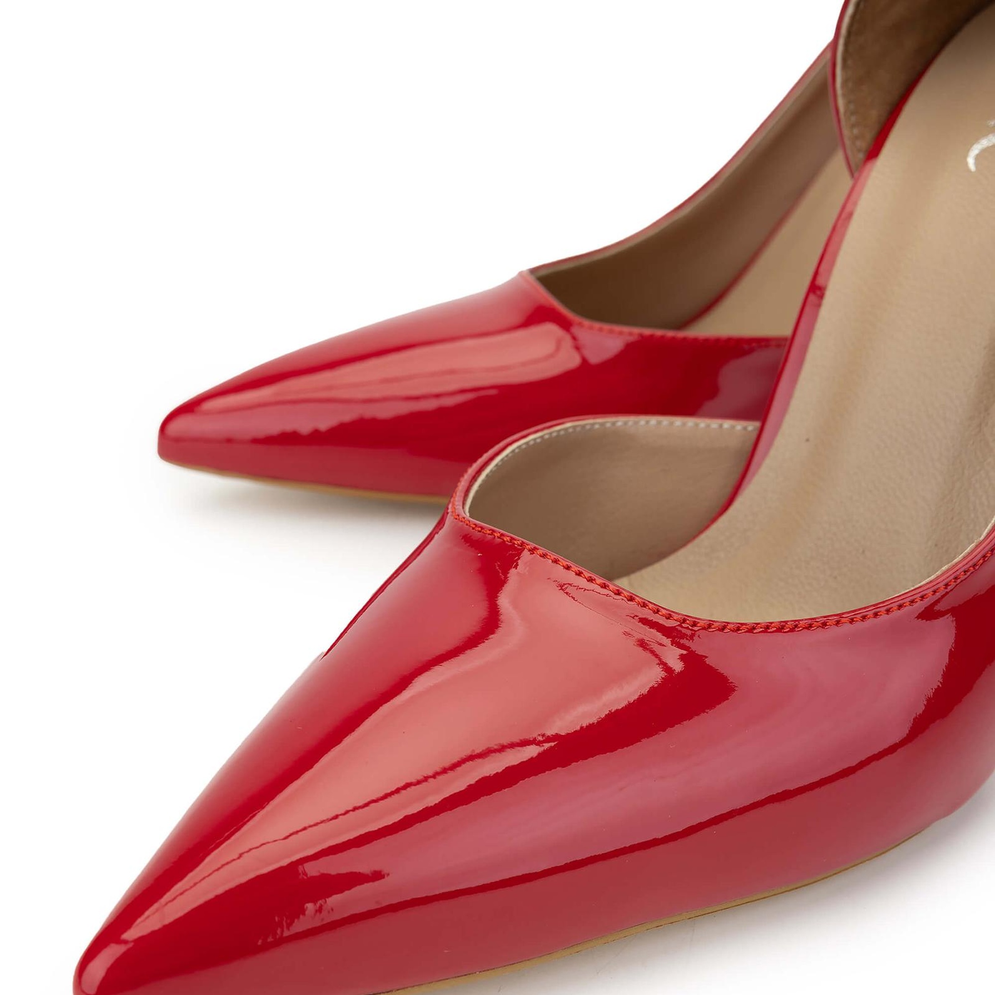 Tamer Tanca Kadın Vegan Kırmızı Rugan Topuklu Ayakkabı