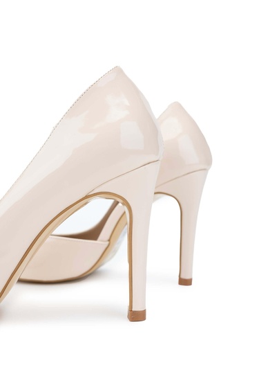  Tamer Tanca Kadın Vegan Bej Topuklu Ayakkabı