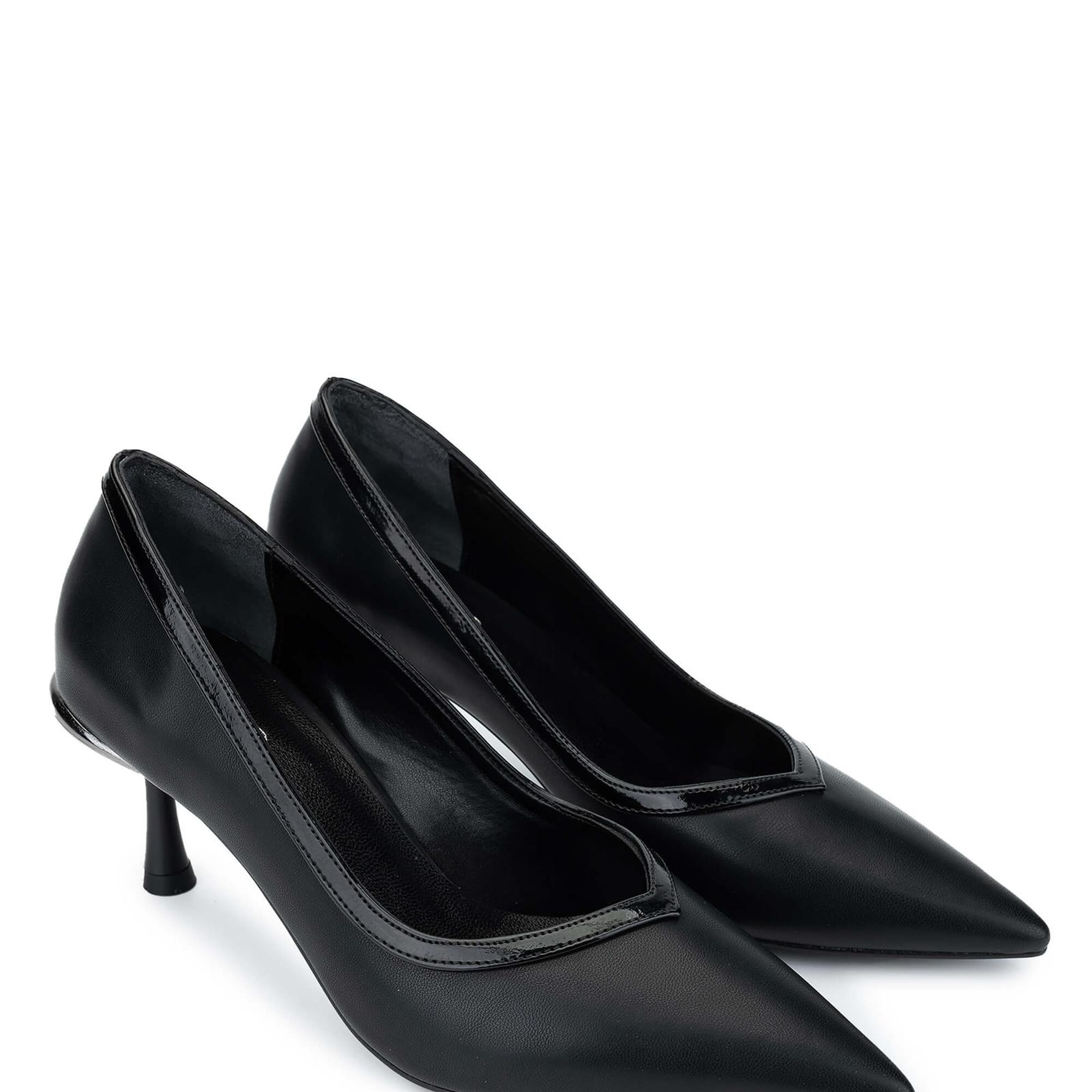 Tamer Tanca Kadın Vegan Siyah Topuklu Ayakkabı