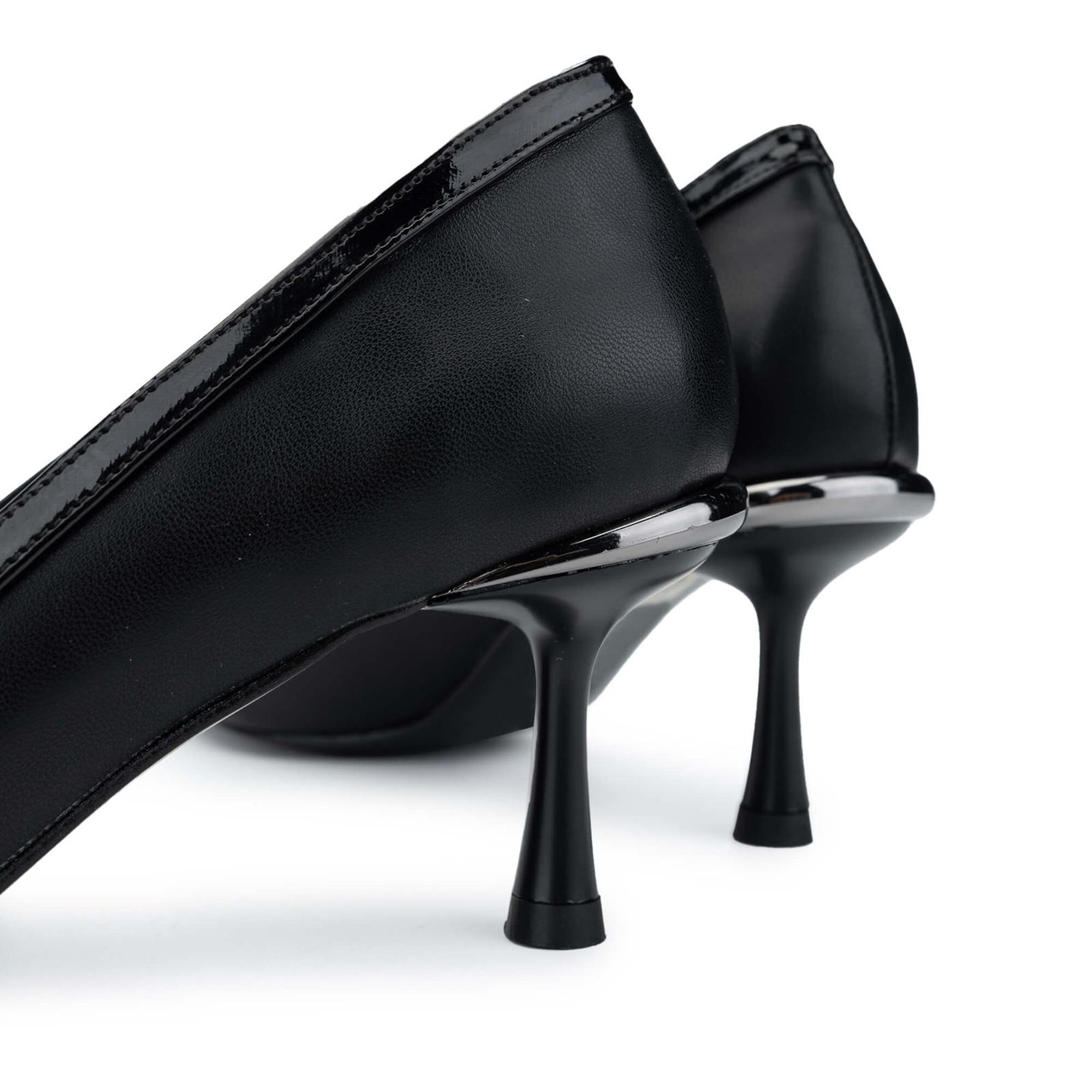 Tamer Tanca Kadın Vegan Siyah Topuklu Ayakkabı