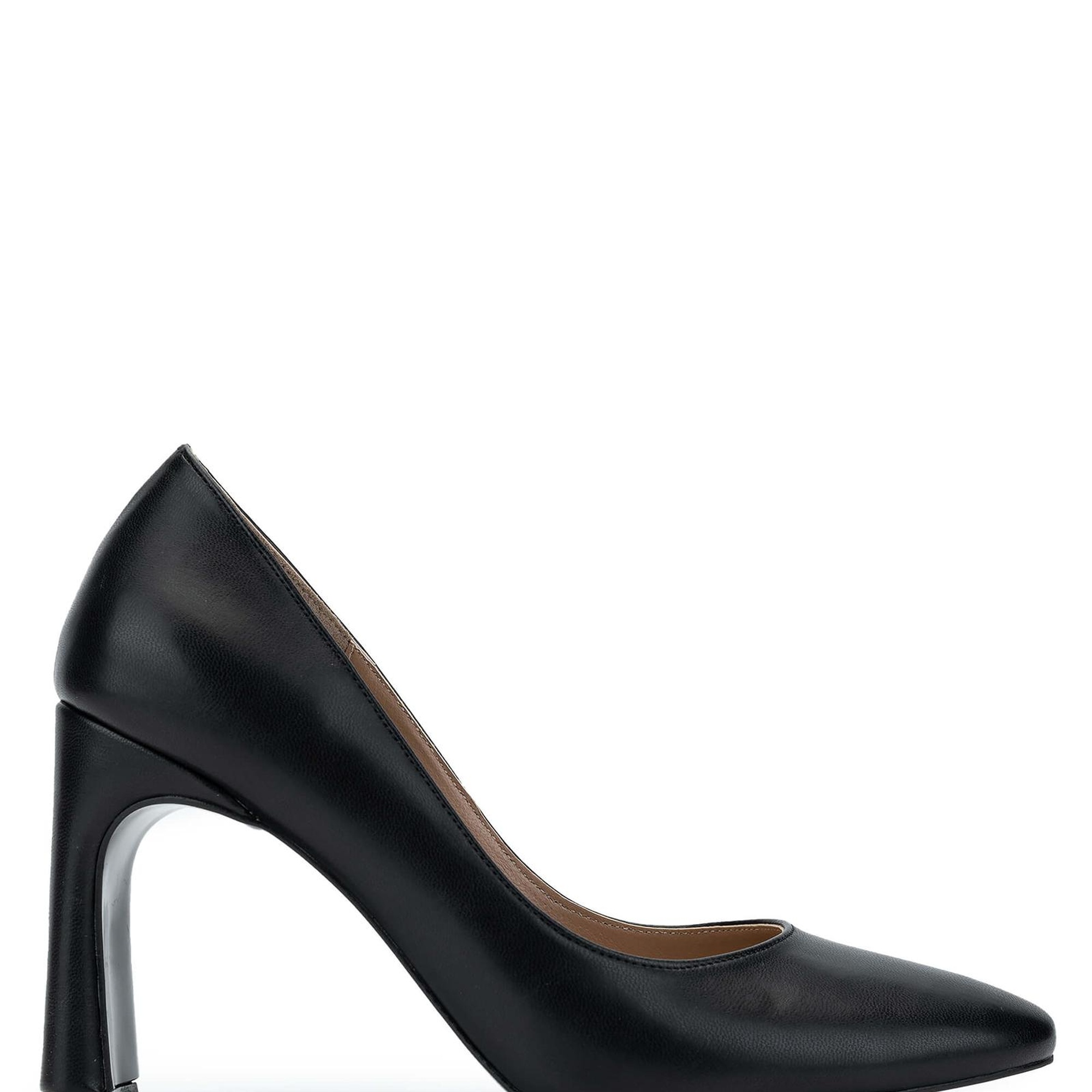 Tamer Tanca Kadın Hakiki Deri Siyah Deri Topuklu Ayakkabı