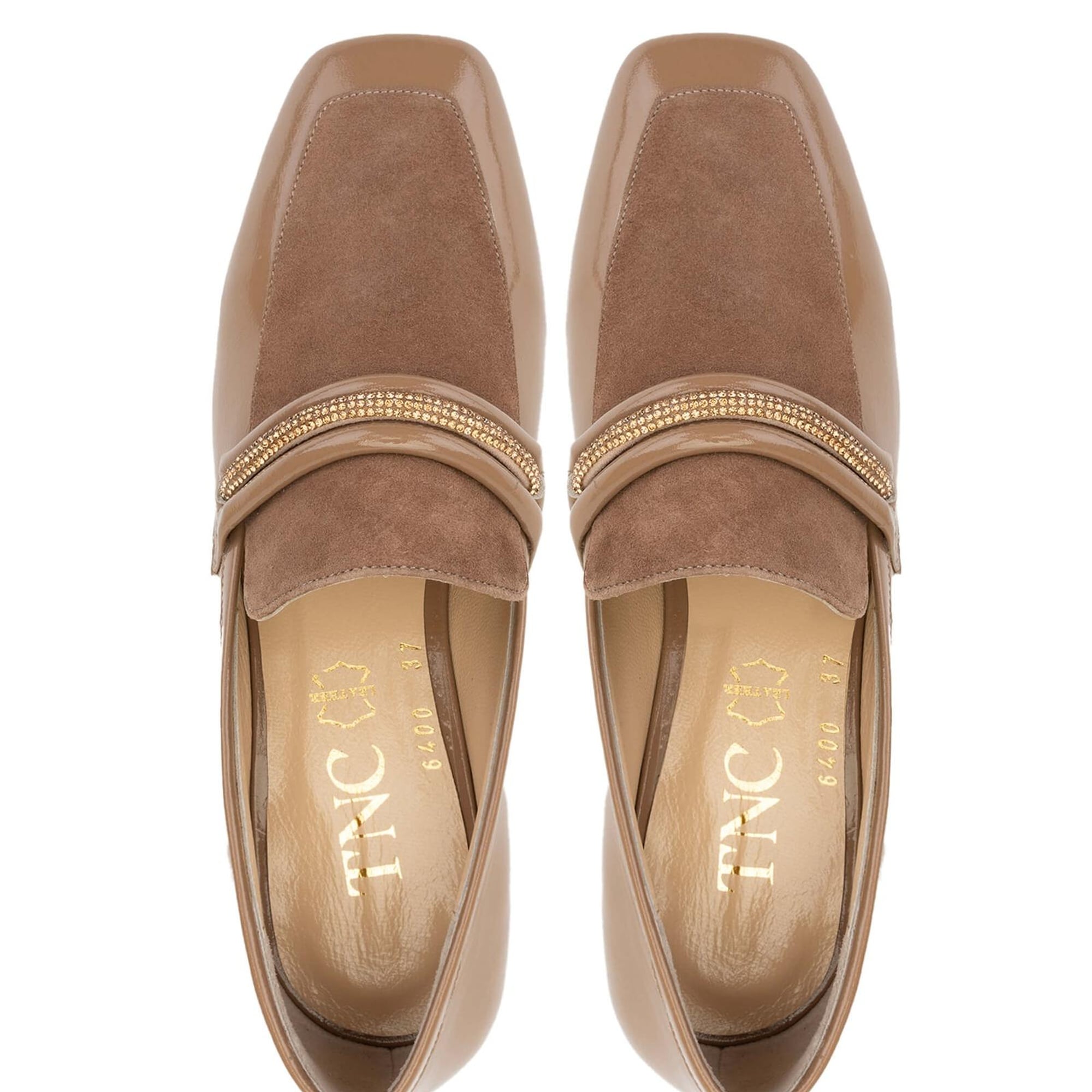 Tamer Tanca Kadın Hakiki Deri Nude Rugan Topuklu Ayakkabı