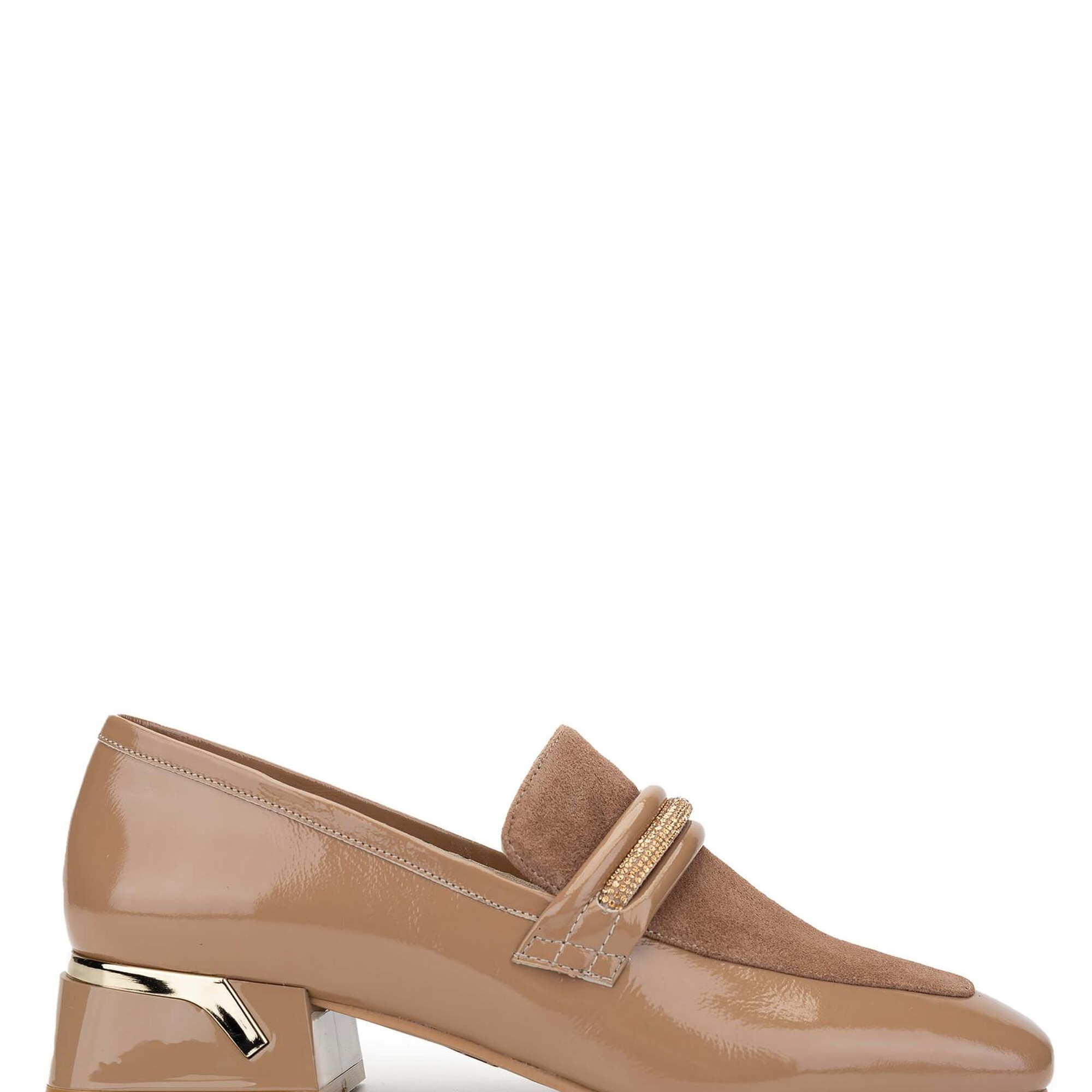 Tamer Tanca Kadın Hakiki Deri Nude Rugan Topuklu Ayakkabı