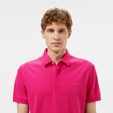  Erkek Regular Fit Pembe Paris Polo