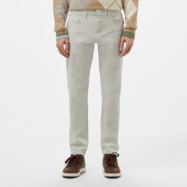  Erkek Slim Fit Gri Jean Pantolon