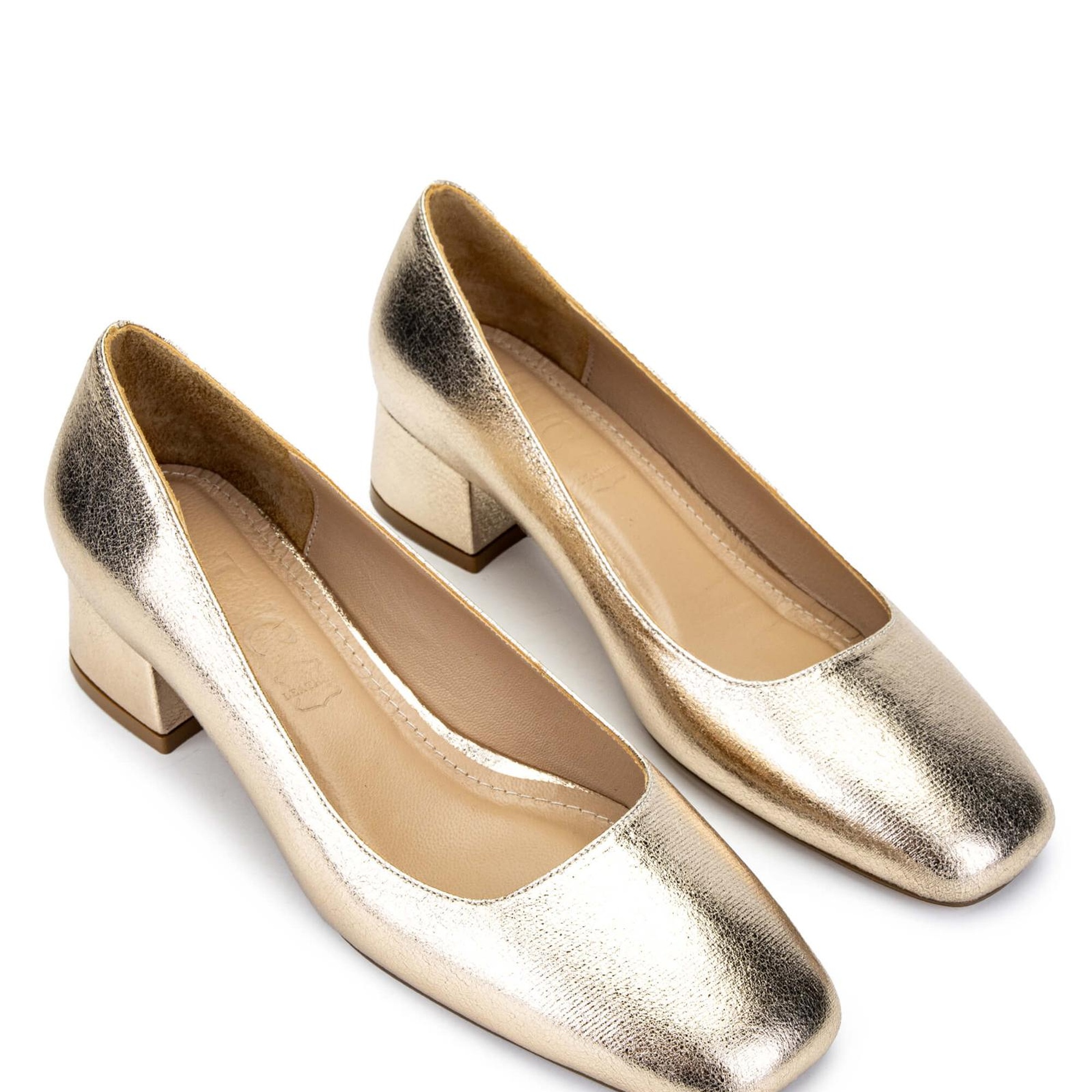 Tamer Tanca Kadın Hakiki Deri Sarı Topuklu Ayakkabı