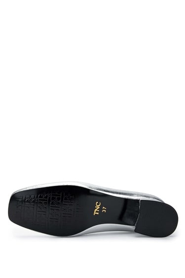  Tamer Tanca Kadın Hakiki Deri Gri Topuklu Ayakkabı