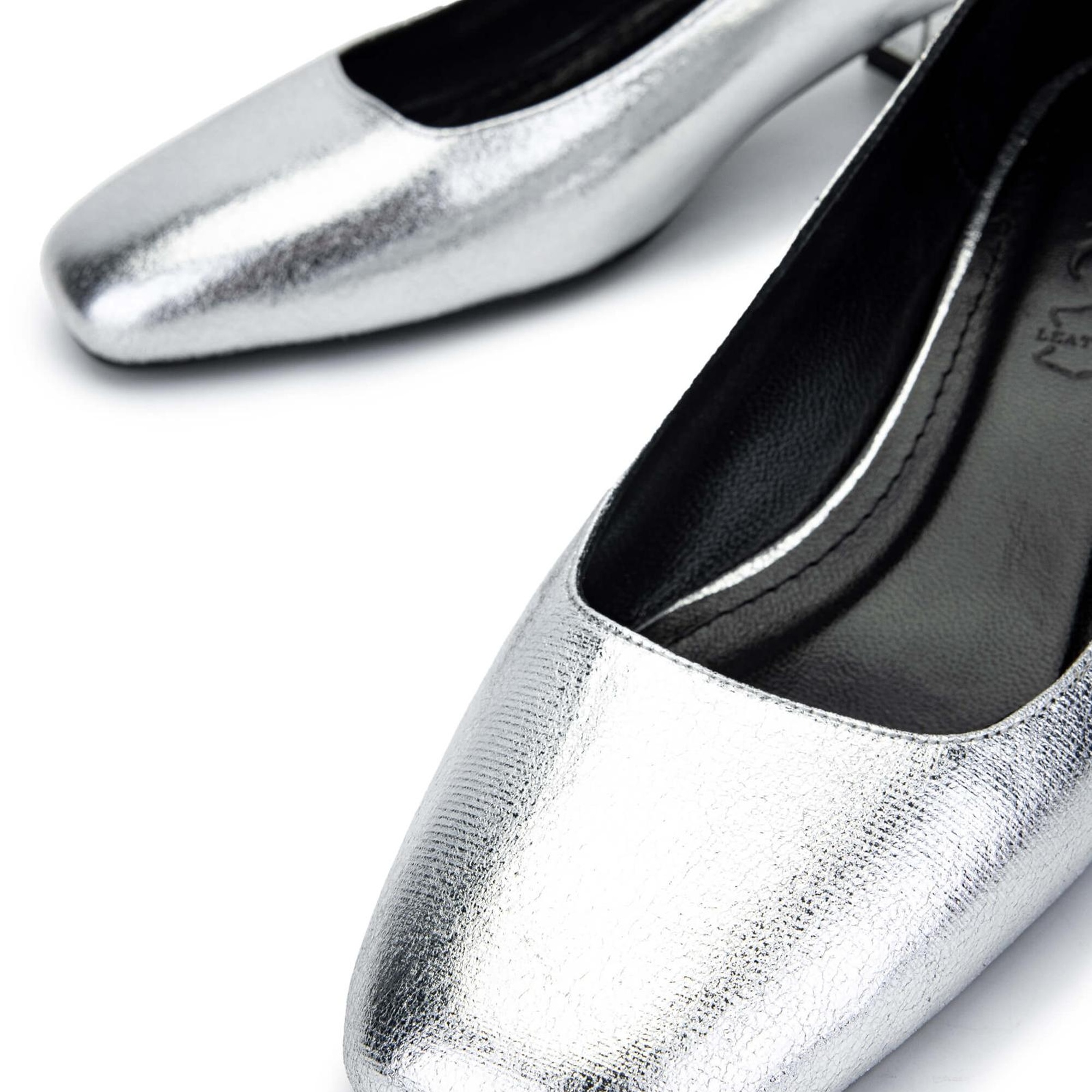 Tamer Tanca Kadın Hakiki Deri Gri Topuklu Ayakkabı