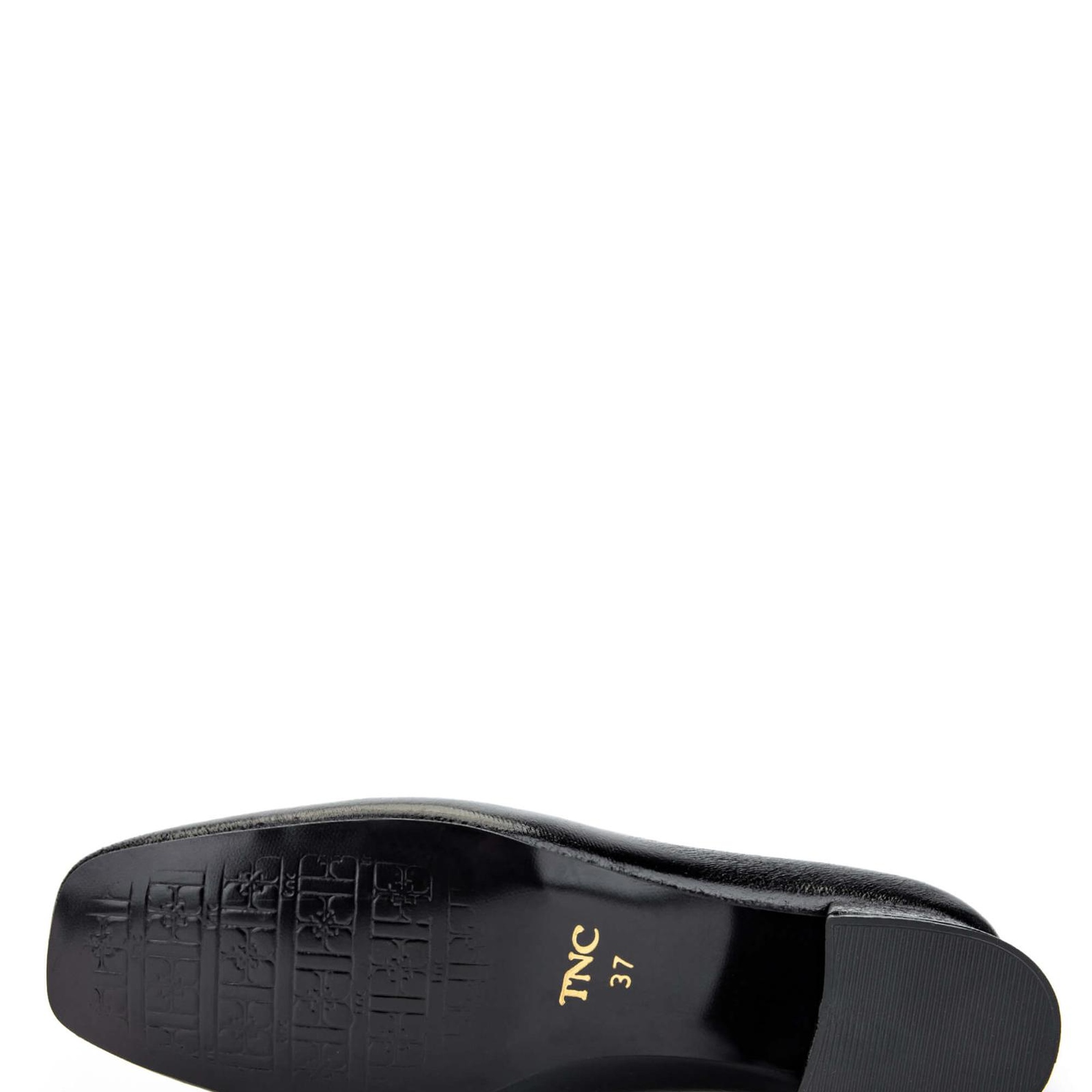 Tamer Tanca Kadın Hakiki Der Siyah Topuklu Ayakkabı