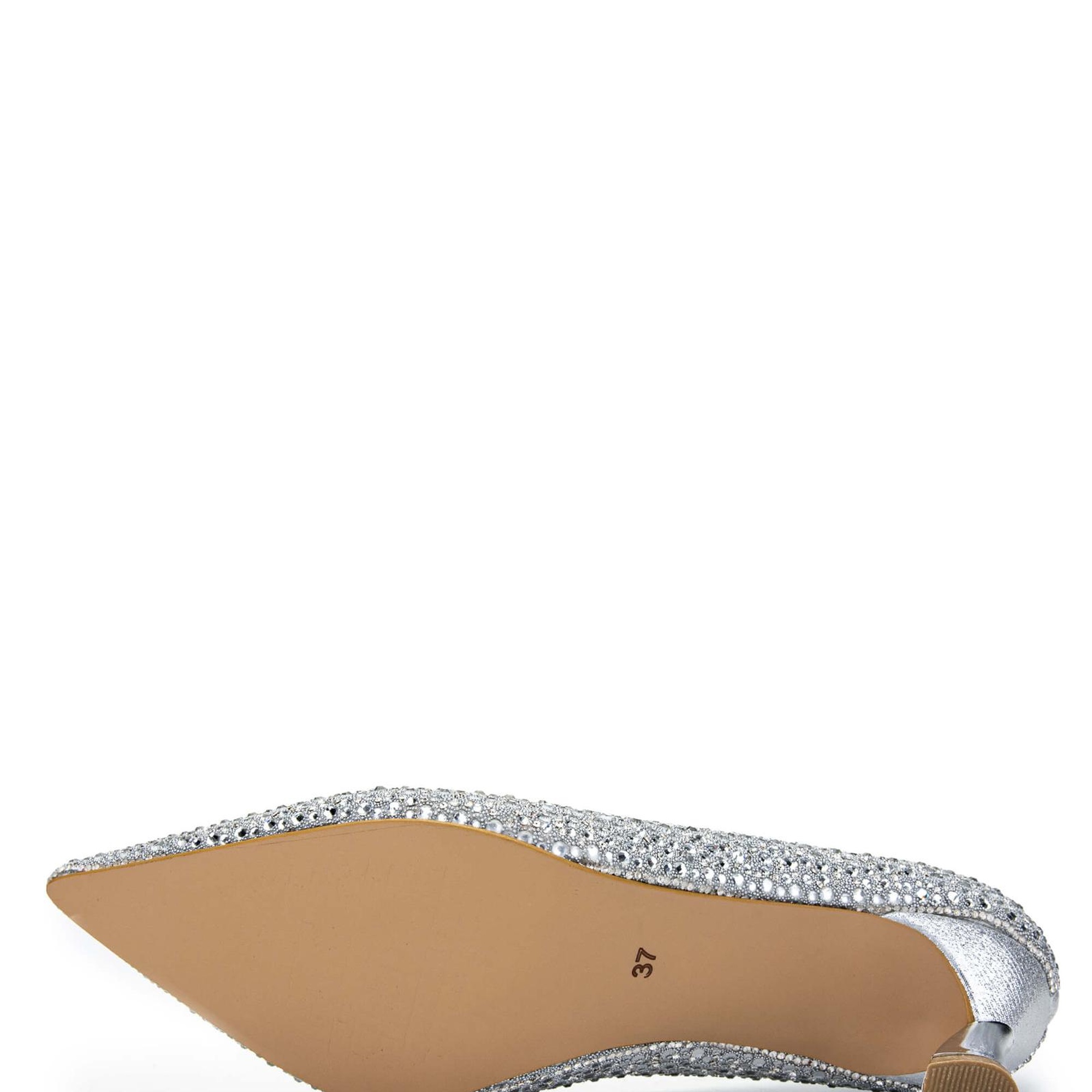 Tamer Tanca Kadın Hakiki Deri Gümüş Topuklu Ayakkabı