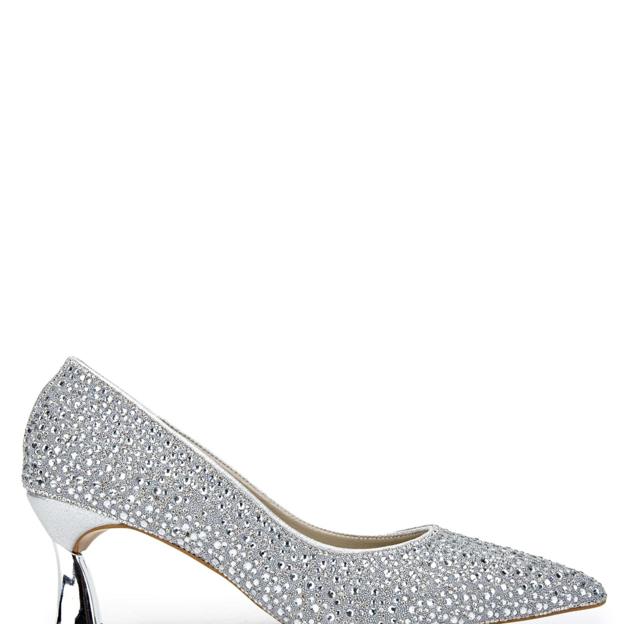 Tamer Tanca Kadın Hakiki Deri Gümüş Topuklu Ayakkabı