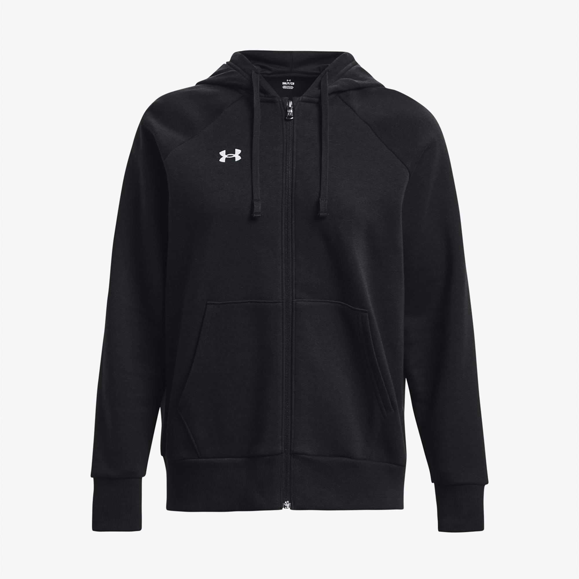 Under Armour Rival Fleece Tam Boy Fermuarlı Kadın Siyah Kapüşonlu Üst