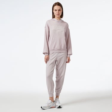  Reebok Cl Ae Big Logo Ft Hoodie Kadın Pembe Sweatshirt
