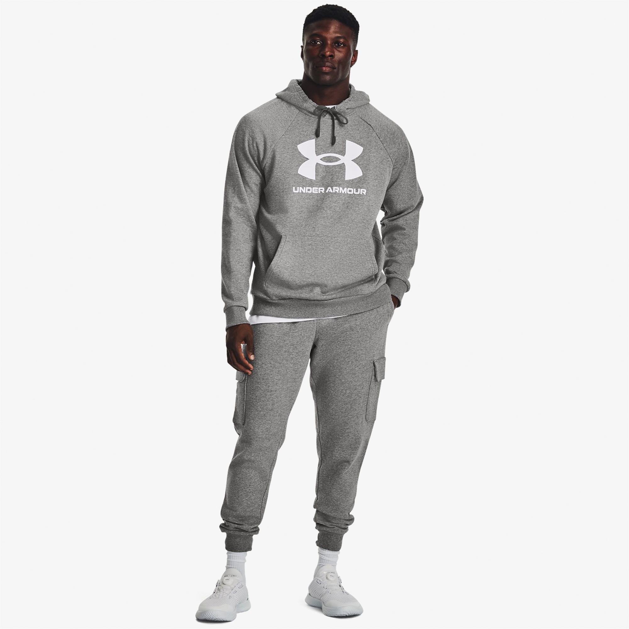 Under Armour Rival Fleece Erkek Gri Günlük Sweatshirt