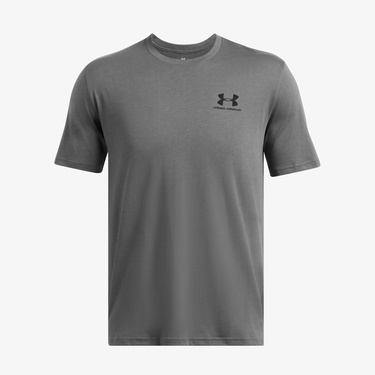  Under Armour Sportstyle Left Chest Erkek Gri Günlük T-Shirt