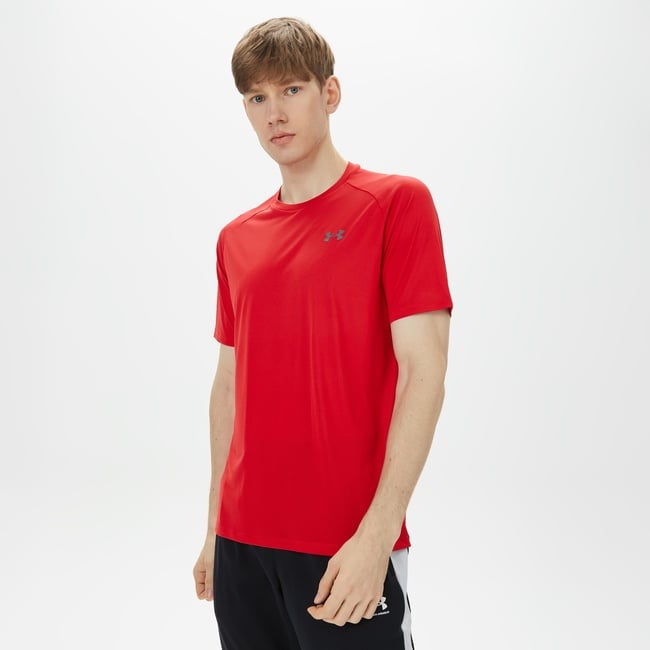  Under Armour Tech 2.0 Erkek Kırmızı Antrenman T-Shirt