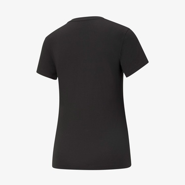  Puma Essentials Logo Kadın Siyah Günlük T-Shirt
